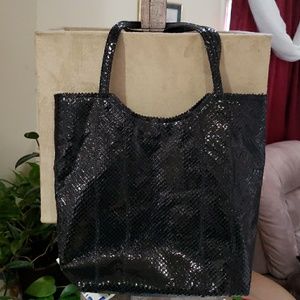 Sondra  Roberts Squared faux Snake Skin bag